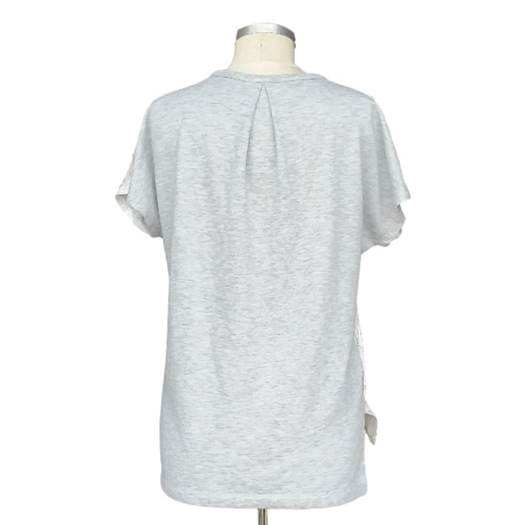 Maje Amanda Metallic Silver Sweatshirt Top - Picture 6 of 8